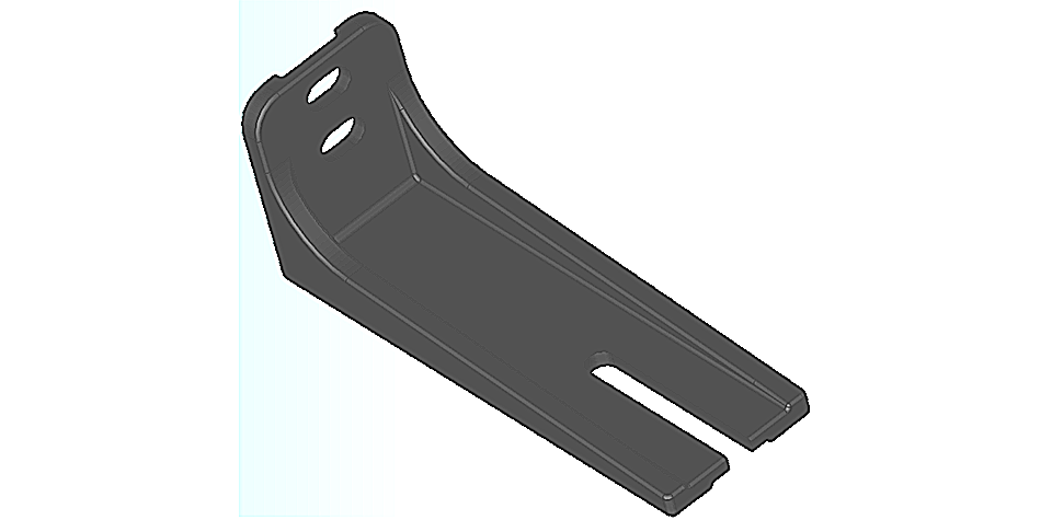 GOLDACRES NOZZLE BRACKET, PLASTIC, L SHAPE, LONG