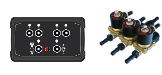 SOLENOID KIT, 3 SECTION, 1/2", WITH 4 SWITCH ELECTRIC SWITCH BOX, UP TO 5 BAR PRESSURE
